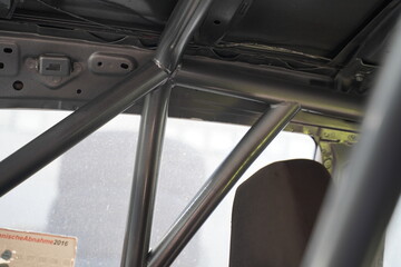 Race car's roll cage design and detail