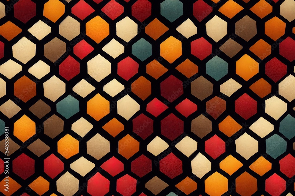 Poster abstract geometric fabric patterns on light background