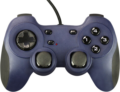 Navy Blue Wired Controller - Isolated