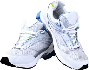 Pair of sporty shoes isolated on white