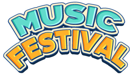 Music festival text for poster or banner design