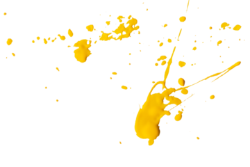 yellow brush isolated on transparent background yellow watercolor,png.