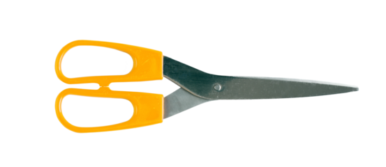 yellow sewing scissors
