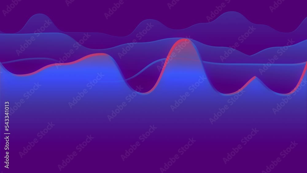 Poster abstract background. blue wave digital colourful loop . 3d rendering pattern with blinds effect . ab