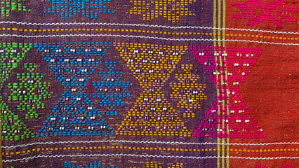 Texture of fabric with traditional Batak Indonesia