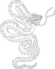 Obraz premium snake cobra tattoo style Cobra vector. 