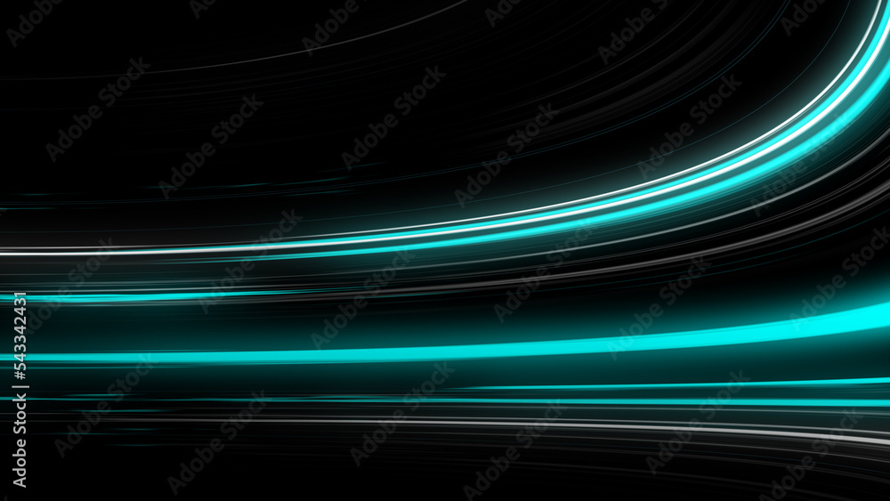 Poster background blue line waves with light showing through
