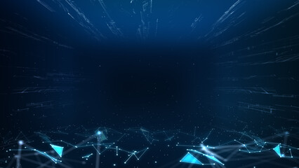 background blue line waves with light showing through