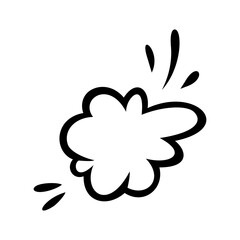 Comic speech bubble. Blank comic balloon for text. Vector illustration isolated on white background