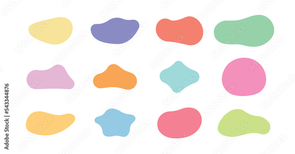 Poster organic fluid shapes collection. vector design elements to put your own text