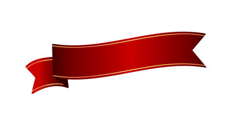 Ribbon banner vector illustration  ( text space ) | red
