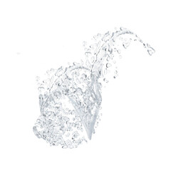 water splash isolated on white transparent background