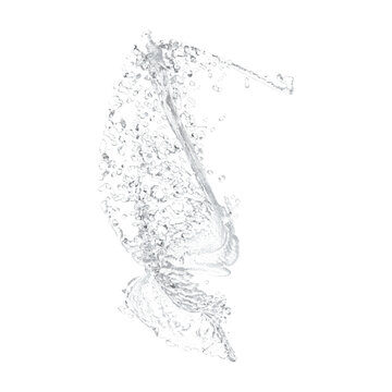 water splash isolated on white transparent background