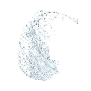 water splash isolated on white