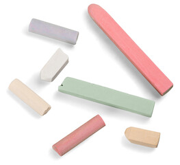 Colored sidewalk chalks collection for children