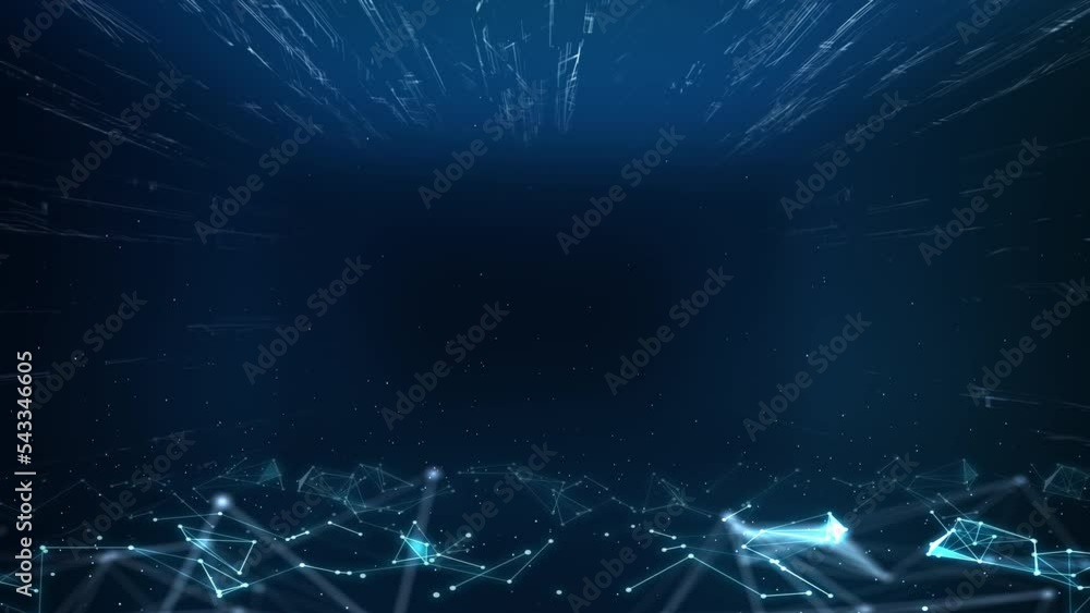 Poster background blue line waves with light showing through