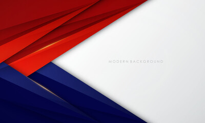 Modern abstract background blue and red with white colorful