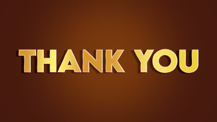 Thank you banner, modern design with 3D effect on background. Thank you Hand drawn lettering. Calligraphic Lettering, typography.
