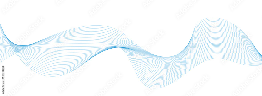 Poster abstract blue wave background. blue minimal round lines abstract background. thin line wavy abstract