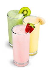 Strawberry, Banana and Kiwi Smoothies
