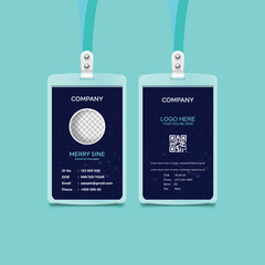 Corporate ID Card Design, Simple and Clean id card Design Template.