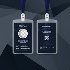 Corporate ID Card Design, Simple and Clean id card Design Template.
