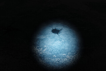 Abstract image of an unknown planet in outer space