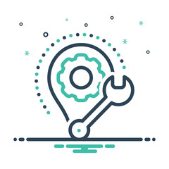 Obraz premium Mix icon for implemented