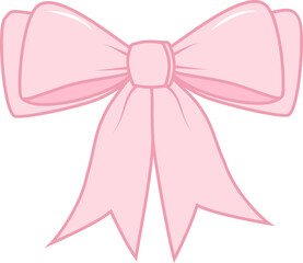 Pink Bow Ribbon flat design