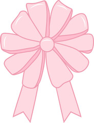 Pink Bow Ribbon flat design