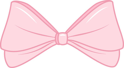 Pink Bow Ribbon flat design