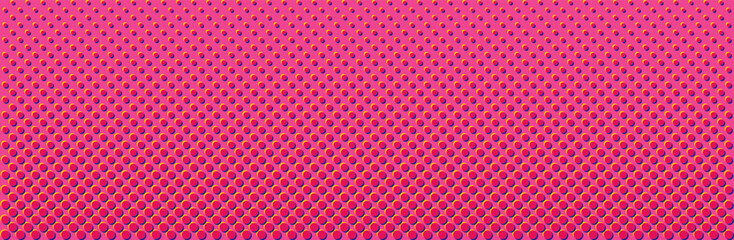 Pink pop art background with halftone dots and optical illusion effect.