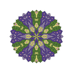 Mandala. Abstract illustration. Ornament for decor, cards etc. Coloring book