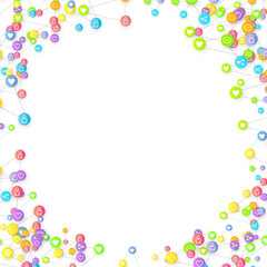 Social media marketing icons internet tags target