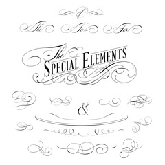Calligraphic Page Decoration Elements Collection
