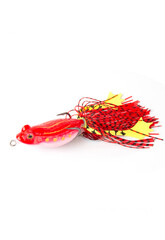 Soft silicone bait for fishing wobbler, popper with hooks.