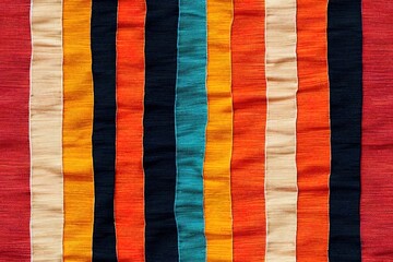 Fototapeta premium beautiful seamless colorful textile ethnic geomatrical boder