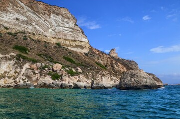 Fototapeta na wymiar The Sella del Diavolo promontory in Cagliari. Sardinia, Italy