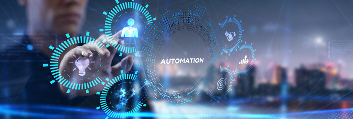 Automation Software concept as an innovation.  Business, Technology, Internet and network concept.