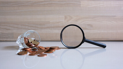 Gold coins stacks is representing riches and wealth management.