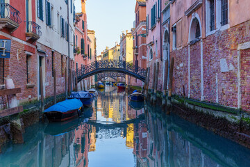 Rio de sa Falice canal, in Venice - obrazy, fototapety, plakaty