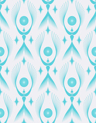 Elegant Shape Raven Illustration, Animal skin feathers, Birds, simple design tail, world planets soft lines, with color sets: Cyan Blue, Black and white, Cream, Azure Blue, Viridian, backgrounds 