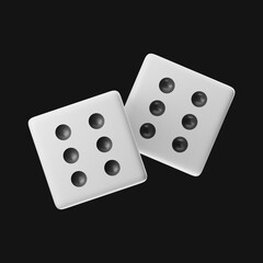 Premium Party dice icon 3d rendering on isolated background
