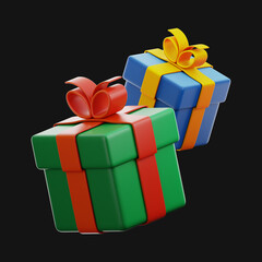 Premium Party gift icon 3d rendering on isolated background