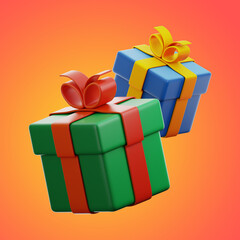 Premium Party gift icon 3d rendering on isolated background