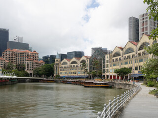Obraz premium Boat Quay, Singapore River