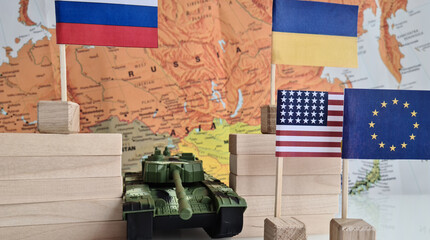 Russia war against Ukraine America EU and military equipment tank