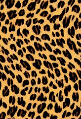 Seamless colorfull leopard print. Wild African cat fur