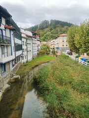 Fototapeta na wymiar promotional landscapes of Ea, town of Vizcaya, Basque Country, tourist destination,
