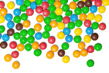 Colorful candies Isolated on white background